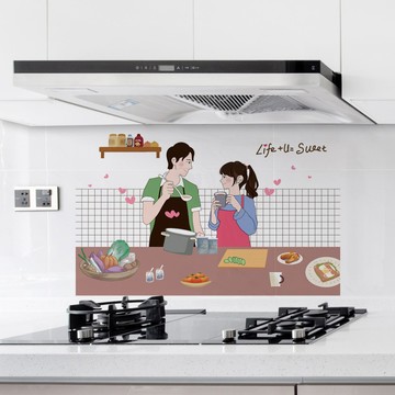 【新北現貨】24H急速出貨防水防油貼紙 壁貼  瓷磚貼膜 餐廚用品 廚房防油煙貼紙 耐高溫廚房貼 黏防油貼紙 鋁箔防油貼