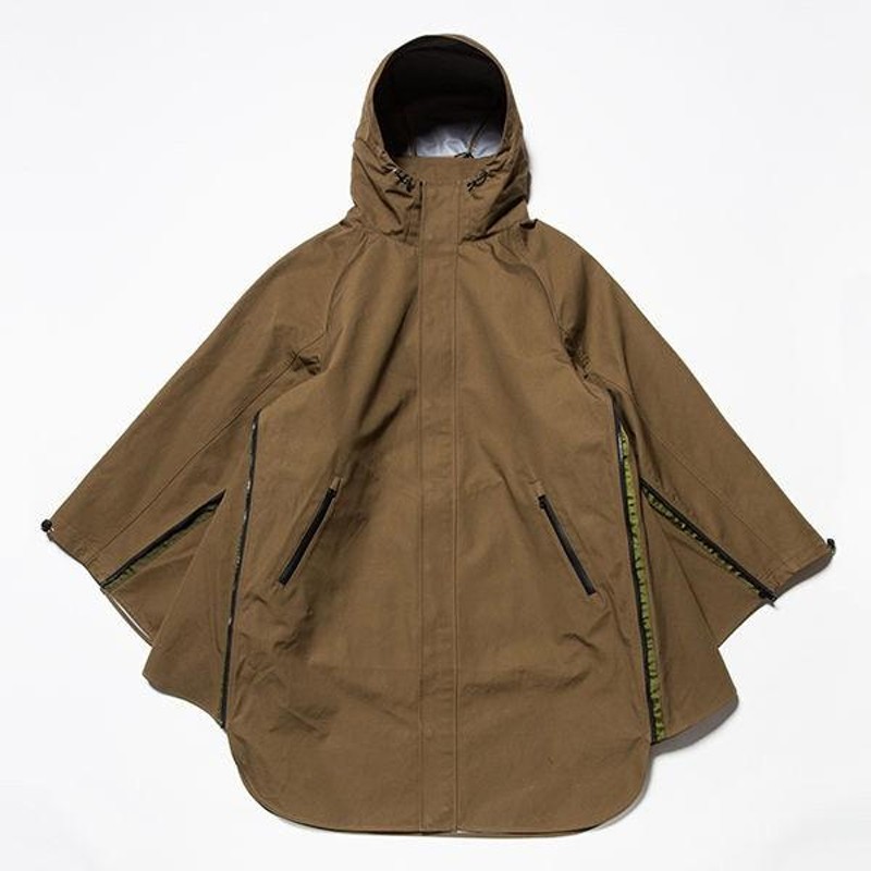 ミーンズワイル meanswhile 3 Layer Ventile Poncho Coat Khaki | LINE ...