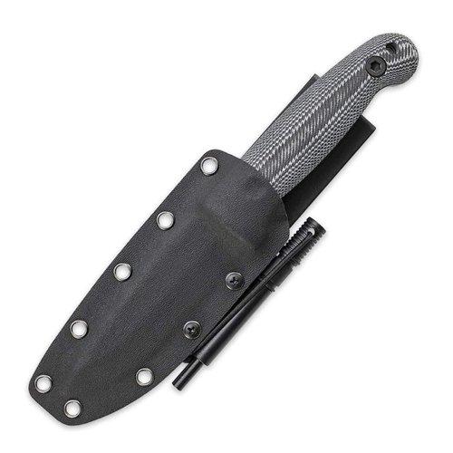 Schrade   シュレード SCHF56LM フロンティア フィクスドブレード ブラック マイカルタ シース・ファイヤスタータ付  ブッシュクラフト ナイフ -正規品-