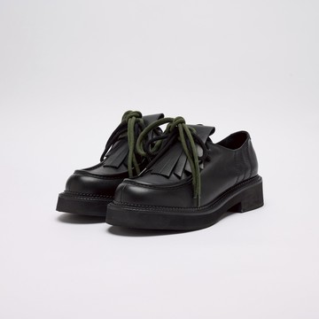 Vatic Lace up Tassel Derby Shoes 2-way 可拆式流蘇U頭德比鞋 納帕皮革款 38