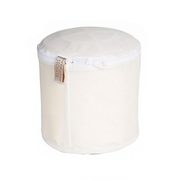 KEYTOSS 詰朵斯 自然素材 無螢光立體內衣洗衣網 L601 可當玩具收納袋 旅行衣物收納 小物收納 尺寸: 直徑15*16CM  1個  米白色