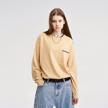 MOKACME 2022AW 秋冬260g基礎LOGO印花長袖棉TEE