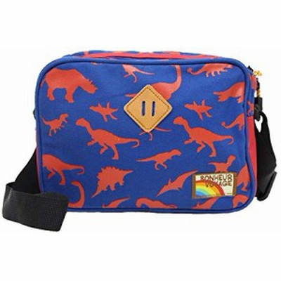 （モメンタムキッズ）MOMENTUM KIDS ショルダーバッグ カラフルカラー配色恐竜柄 キッズ ブルー
