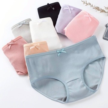 ZUCA”S - 韓版簡約蝴蝶結棉質流行內褲 素色內褲 女生內衣 - Y-26