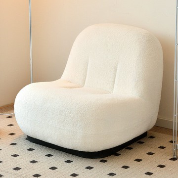免運 北歐單人沙發椅網紅ins設計師羊羔毛絨休閑椅輕奢時髦客廳懶人椅