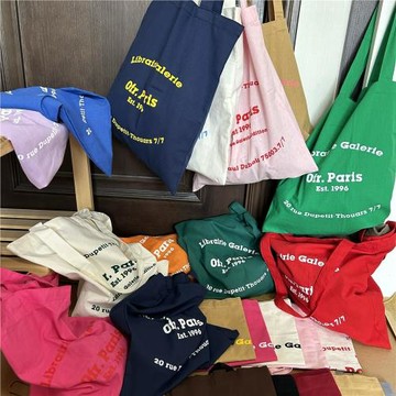 巴黎書店Ofr Paris法式春夏百搭簡約字母薄款帆布包學生通勤布包