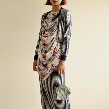 【NaSuBi Vintage】Junya Watanabe假兩件式針織古著洋裝