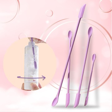 雙頭設計刮泥勺 空瓶刮刀 刮勺 化妝品刮勺 化妝品刮刀 分裝小勺子 化妝品挖勺 乳液刮刀