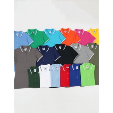 外貿修身POLO衫半袖女士 夏季珠地棉網眼透氣彈力休閑翻領T恤短袖