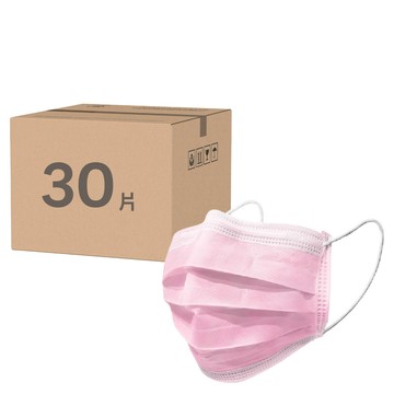 CHACER 佳和口罩 幼童平面醫用口罩  牡丹粉  30片  1盒