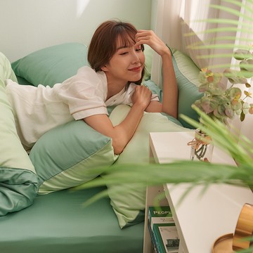 戀家小舖 100%天絲 床包 / 雙人特大【森林綠】60支天絲 含兩件枕套 永恆系列 台灣製