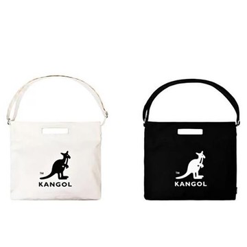 ~雪黛屋~KANGOL 斜包大容量可A4資料夾進口防水尼龍布材質提肩背斜側背中性款