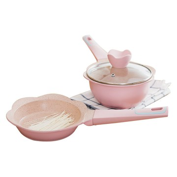 寶寶輔食鍋煎鍋麥飯石不粘鍋嬰兒童奶鍋16cm