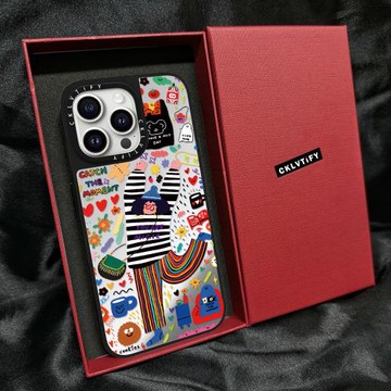 CKLVTiFY聯名新款抓住快樂時光可愛女孩磁吸MagSafe適用蘋果15promax手機殼網紅iPhone17防摔16pro保護套潮