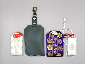 御守 OR 卡套 姬路皮革 手縫 綠色 刀劍