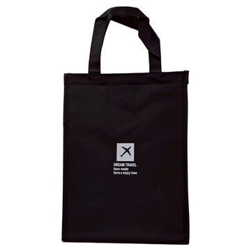 E.City 大容量簡約風牛津保溫保冷野餐便當包 防潑水牛津布材質  25 x 35 x 17cm  黑色  1個