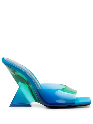 The Attico - Cheope 105mm gradient-effect mules - women - Goat Skin/PVC/Bovine Leather (top grain) - 40 - Blue