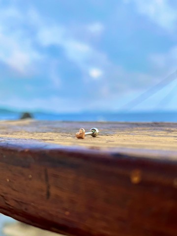 現貨專區｜醫療鋼｜微粉愛心單支耳環(BPE87)｜送禮精選店家★Reyna jewelry 女王飾品