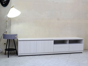 【歐風別館】貝萊德6.6尺洗白色電視櫃【基隆至台中免運費】