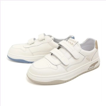 真皮 休閒鞋 小白鞋 休閒小白鞋 舒適可愛全真皮小白鞋休閒鞋ROBINLO (NYDIA 燕麥奶/天空藍)