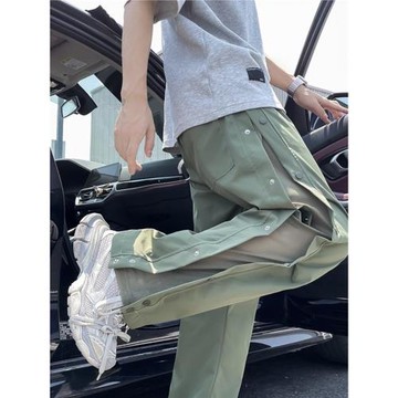 軍綠色美式機能沖鋒褲男夏季速干防水排扣褲子cleanfit登山工裝褲