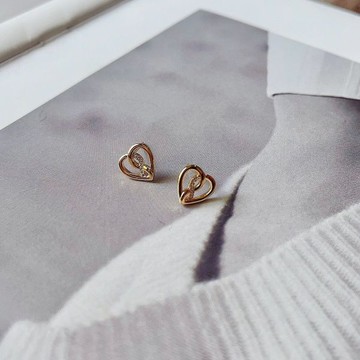 現貨專區｜牽手雙心耳環(BPE71)｜送禮精選店家★Reyna jewelry 女王飾品