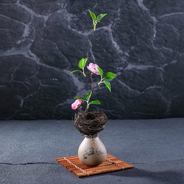 酒店盤飾花草刺身擺盤裝飾意境菜菜品冷菜冷盤圍邊點綴仿真花擺件