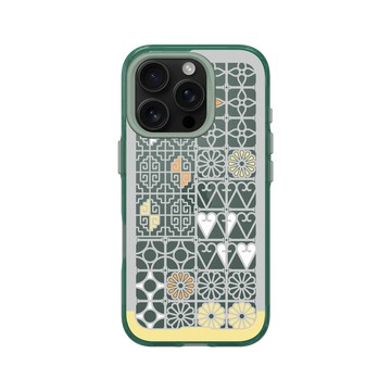 iPhone 16 Pro Clear 憂墨綠 - 老屋顏 Old House Face - 台灣經典鐵窗花 - 南