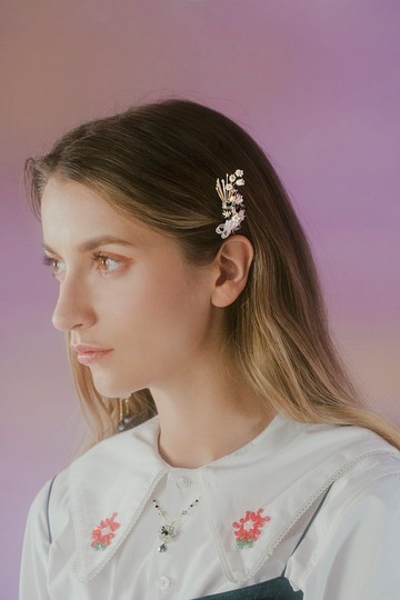 魔法杖繁花花束小髮夾