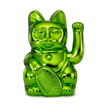 【預購】【DONKEY PRODUCTS】幸運繽紛招財貓 - 招財貓_金屬綠 15 cm (節慶限定款)