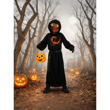 【臺灣出貨】萬聖節兒童扮裝斗篷 南瓜幽靈鬼怪披風 舞台表演服 派對化妝舞會角色扮演 源頭廠家批發 兒童披風