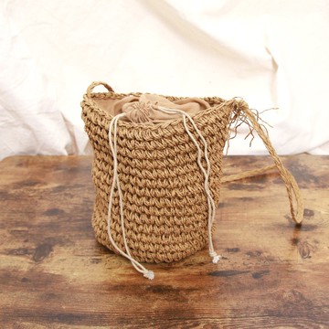 Back to Green:: 經典水桶包 編織縮口  B-05 vintage bag