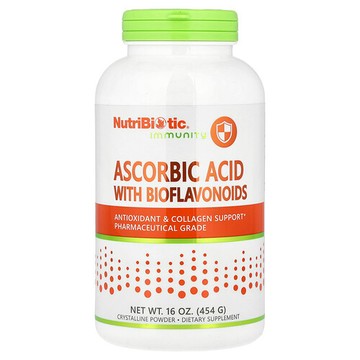 NutriBiotic, Immunity，含生物類黃酮的抗壞血酸，結晶粉末，16 盎司（454 克）