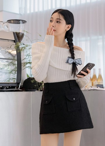 小千金毛呢短裙