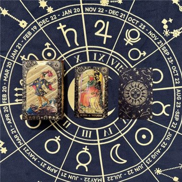 正版迷你mini金箔撲克牌塔羅牌韋特78張便攜防水