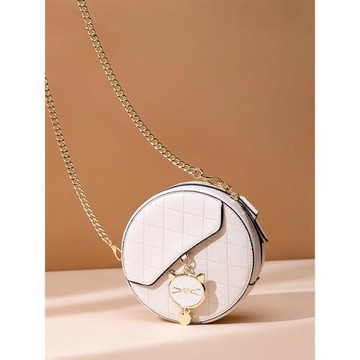 紀詩哲高級感小圓貓咪包包女士鏈條包包新款潮時尚單肩斜挎女包