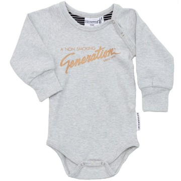 【瑞典童裝】有機棉包屁衣6M至18M灰色