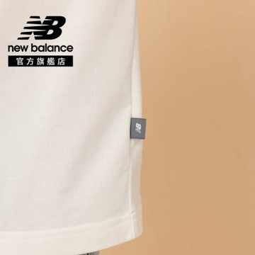 【New Balance】圖案短袖上衣_男性_白色_MT6164W1WT