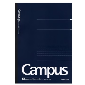KOKUYO CAMPUS 大人A4點線筆記本 Set，軟環筆記本，40頁  深藍色  1本