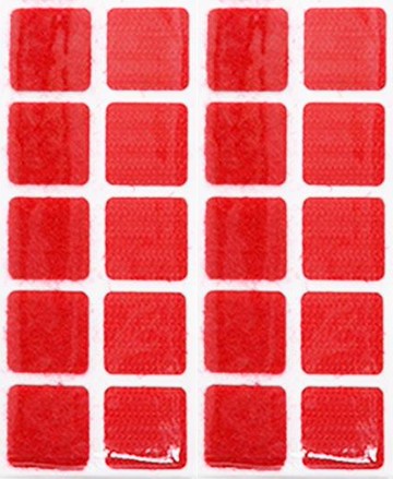 【文具通】LIH WEI 力韋 正方形 造型 粘扣帶 黏扣帶 魔鬼氈 魔鬼沾 子母扣 約2x2cm 紅色 E1130028【APP滿額下單10%點數(單一帳號最高5000點)】1/31止