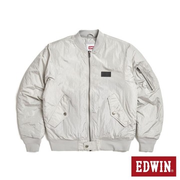 EDWIN 男款 撞色MA1飛行夾克 (淺灰色)