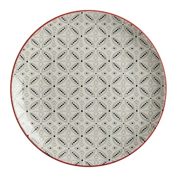 MAXWELL&WILLIAMS 瓷製餐盤  直徑20 x 2.3 cm  黑磚紋  1個