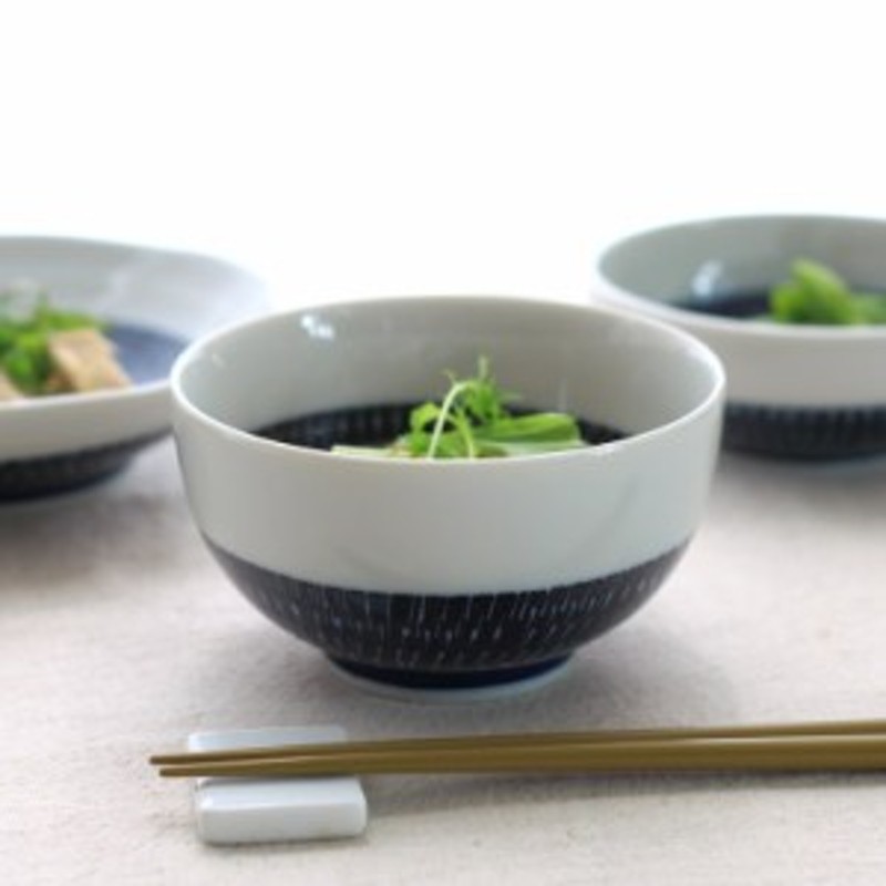 うどん鉢 お好み丼（小） 藍シノギカンナ 日本製 美濃焼 食器 和
