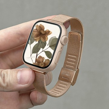 經典米蘭卡扣 細網錶帶 適用 Apple Watch 11 10 9 8 SE 金屬錶帶 42mm 46mm 49mm