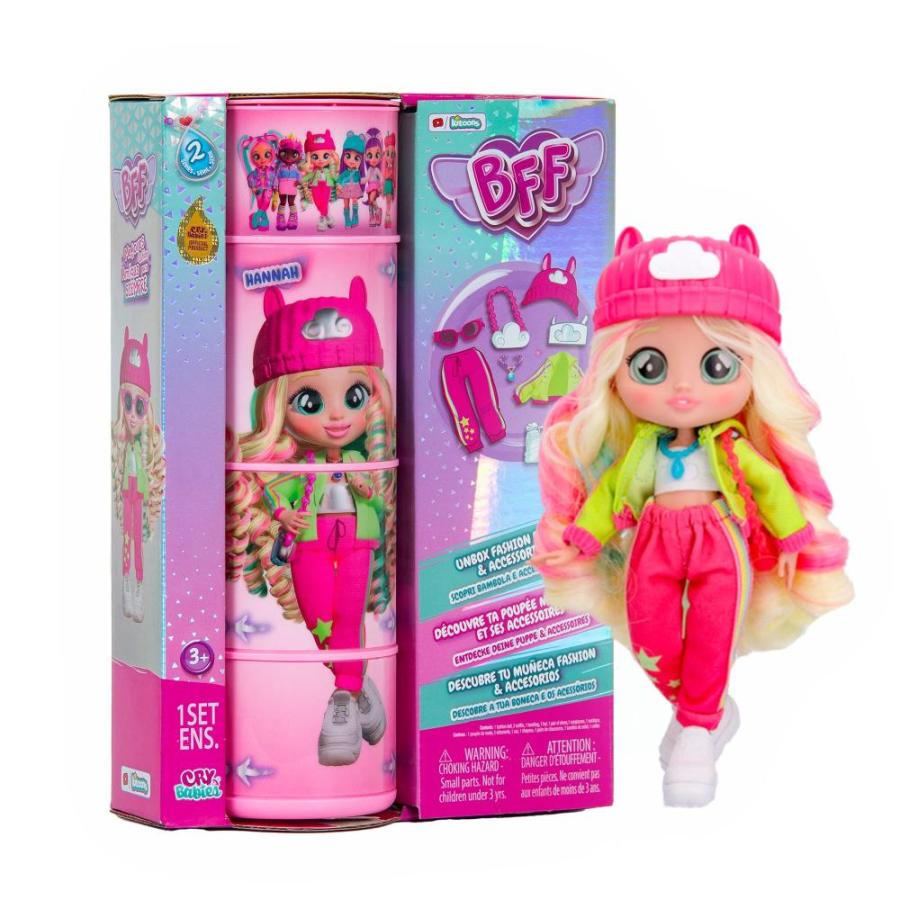 Cry Babies BFF Hannah Fashion Doll with Surprises Including Outfit and A