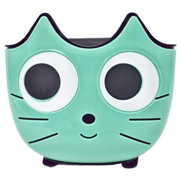 貓咪水槽瀝水掛袋 - 尺寸23 X 21 X 5 公分  綠貓咪  1個