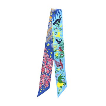 Hermes 愛馬仕 Sous le Charme dOrphee Twilly 絲巾(海軍藍/蔚藍/黃)_廠商直送