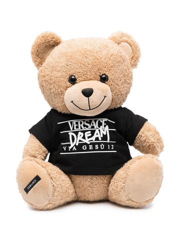 Versace Kids - logo-print teddy bear - kids - Polyester - One Size - Brown