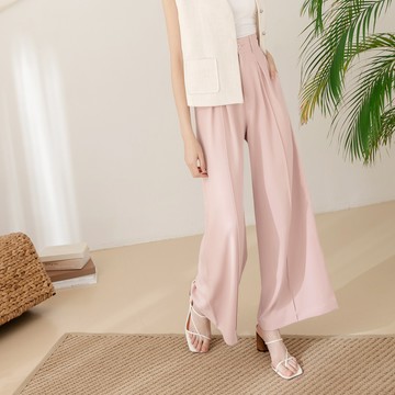 OB嚴選 不易皺打褶立體燙線寬褲 《BA7180》