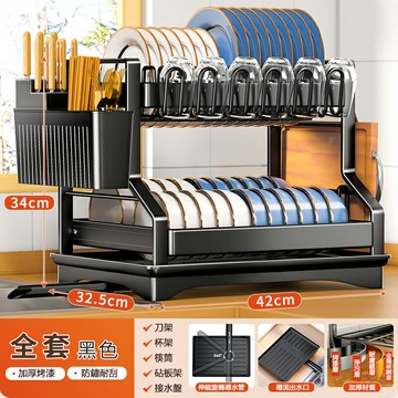 【24H現貨】廚房碗碟筷收納架 水槽置物架 放碗盤杯子整理架 導流瀝水架